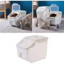 Pet Food Container Moisture Proof Dustproof Dry Food Bucket Storage Case Containers Size L (Beige) Useful