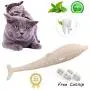 Pet Cat Fish Shape Toothbrush with Catnip Toys,New Interactive Tooth Cleaning Toy for Kitten Kitty,Multi-Function Food Grade Silicone Cat Molar Stick,Get Rid of Bad Breath & Keep Teeth Healthy Pet Cat Fish Shape Toothbrush with Catnip Toys,New Interactive Tooth Cleaning Toy for Kitten Kitty,Multi-Function Food Grade Silicone Cat Molar Stick,Get Rid of Bad Breath & Keep Teeth Healthy