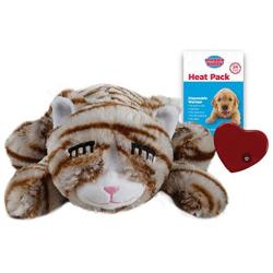 SmartPetLove - Snuggle Kitty - Behavioral Aid Toy for Pets - Tan Tiger