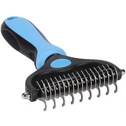 Nidawi Dog Grooming Brush and Deshedding Tool for Detangling Loose Hair and Undercoat, Helps Reduce Tangles, Shedding, and Mats in Long Fur, Gentle and Stress Free