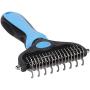 Nidawi Dog Grooming Brush and Deshedding Tool for Detangling Loose Hair and Undercoat, Helps Reduce Tangles, Shedding, and Mats in Long Fur, Gentle and Stress Free