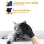 Pet Grooming Glove,Gentle Deshedding Brush Glove Efficient Pet Hair Remover Mitt,Enhanced Five Finger Design,Breathable & Comfortable for Dog,Cat,Horses with Long/Short Fur