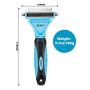 Dog grooming brush + pet grooming comb rake, ROPO pet shampoo brush, brush soothing massage rubber comb Double-sided pet grooming comb for removing tangles and mats 2+1pcs