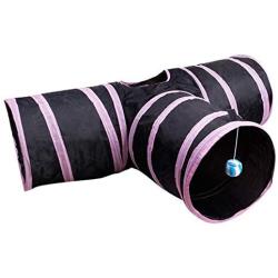 ZZK Collapsible Pet Cat Tunnel Y-Shaped Pet Puppy Kitten Play Funny Cat Toy Exercise Tunnel Cave Interactive Cat Toy Cat Drill Tent Nest