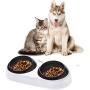 DotPet Elevated Double Dog Bowls,15°Adjustable Tilted Pet Feeding Bowl with Raised Stand Non-Skid Pet Water & Food Bowl Dish for Puppies Dogs Cats Kittens