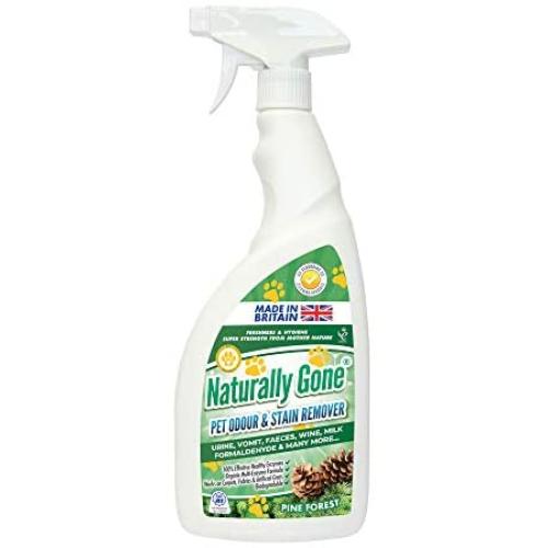 airpure Naturally Gone Pet Odour Eliminator by, Heat Sealed Cap, Enzyme Cleaner Removes Smells and Stains, Cat Litter Freshener, Works on Urine, Vomit, Faeces and More - Pine Forest Fragrance