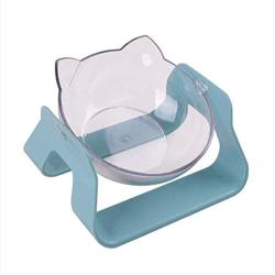 Pet Bowl Drinker Feeding Cat Pot High Foot Oblique Mouth Ear 15° Protection Cervical Vertebra Adjustable Transparent Cat Bowl