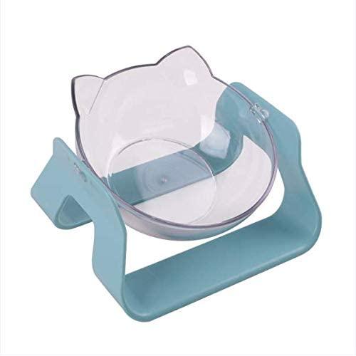Pet Bowl Drinker Feeding Cat Pot High Foot Oblique Mouth Ear 15° Protection Cervical Vertebra Adjustable Transparent Cat Bowl Pet Bowl Drinker Feeding Cat Pot High Foot Oblique Mouth Ear 15° Protection Cervical Vertebra Adjustable Transparent Cat Bowl