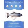 Potaroma Electric Flopping Fish 10.5'', Moving Cat Kicker Fish Toy, Realistic Flopping Fish, Wiggle Fish Catnip Toys, Motion Kitten Toy, Plush Interactive Cat Toys, Fun Toy for Cat Exercise