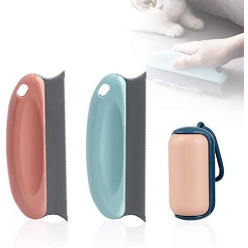 LANMU Pet Hair Remover for Couch, Cat Dog Hair Removal Set, Pet Fur Remover Brush Comb for Cleaning Carpet, Sofa, Furniture, Car Interior (2 Pack)