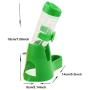 125ml/4oz Pet Drinking Bottle with Food Container Base Hanging Water Feeding Bottles Auto Dispenser for Hamsters Rats Small Animals Ferrets Rabbits Small Animals (125ML, Green)