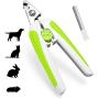 YUTANG Dog & Cat Nail Clippers, Pet Nail Clippers with Safety Guard to Avoid Over Cutting, Professional Nail Clippers for Dogs and Cats Built-in Nail File, Sharp and Safe