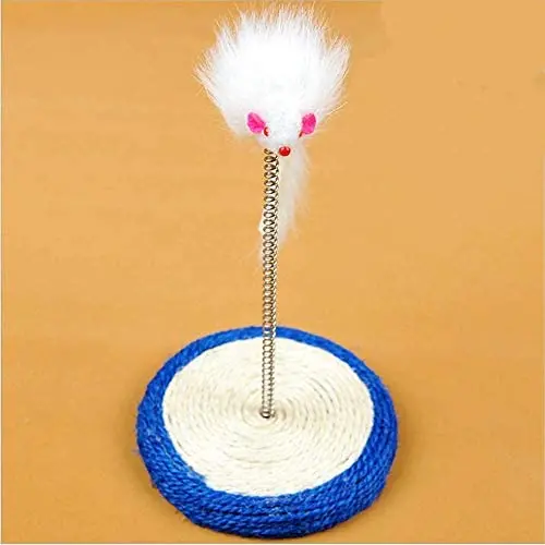 MJEMS Cat Spring Fur Ball Toy with Cat Scratcher Pets Novelty Gift Spiral Springs Durable Interactive Toys Scratching Post Tower for Cat Kitten MJEMS Cat Spring Fur Ball Toy with Cat Scratcher Pets Novelty Gift Spiral Springs Durable Interactive Toys Scratching Post Tower for Cat Kitten