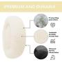 HAITRAL Fluffy Pet Bed- Dog Bed for Small Dogs with Round Donut Shape, Pet Calming Bed for Dogs Cats Rabbit, Warm& Cozy& Machine Washable-23.62 x 23.62 x 1.18 inches, Grey/Dark Grey/White