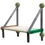 pidan Cat Hammock Window Cat Bed Cat Window Perch Window Seat with Extra Cat Scratch Pad Three-Layer Screw Nut Suction Cups Cotton-Linen