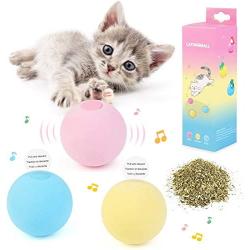 Dorakitten 3PCS Cat Toy Ball Interactive Cat Training Toy Pet Playing Ball Pet Squeaky Toy