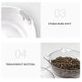 Double Pet Bowls,15°Tilted Design Food Dishes, PC Material Non-Toxic Drop Resistant Feeding Cup Raised with Stand