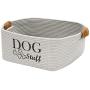 Geyecete Square Dog Toy Basket Storage Cotton Rope Storage Basket Pet/Pet Toy and Accessory Storage Bin Doy Toy Box
