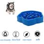 ROFTEK Food Bowl Stop Bloat Cat Slow Down Feeding Dog Hunting No Chock Feed Pet Bowl Slow Feeder Dog Bowl (Blue 3)