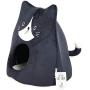 All Fur You Cat Face Cat Cave Bed, Cat House for Indoor Cats, Cubby Cat Hideaway Dome Bed Cat Tent Pod Igloo Pet Cave Cat Home Pet Cubes Felt Warm Cozy Caves Cat Hut Covered Beds Puppy Houses