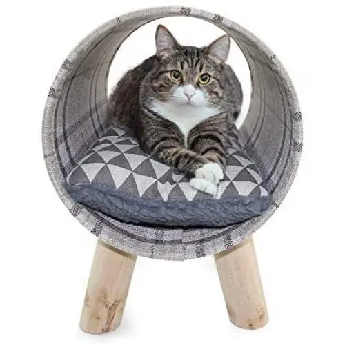 Oteas 24 Inch Pet House Cat Dog Teepee Tent with Cushion Mat for Puppies, Kitten, Rabbits Oteas 24 Inch Pet House Cat Dog Teepee Tent with Cushion Mat for Puppies, Kitten, Rabbits
