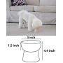 Raised Dog Cat Bowl – Handcrafted Ceramic Elevated Pet Bowls – Stable and Sturdy Design – Comfortable and Safe Eating – Prevents Fast Eating and Vomiting - Porcelain Tilted Food & Water Bowls
