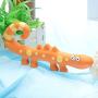 FAMKIT Durable Lizard-Pattern Safe Pet Dog Puppy Grinding Teeth Biting Toy(Yellow)