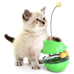 Pet Supplies New Balance Swing Car Tumbler Leak Ball Cat Toy,Green