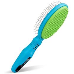 Boshel Dog Hair Brush 2 In 1 Dog Brush And Dog Hair Remover Brush - Dog Pin Brush - Cat Brush And Cat Hair Remover - Pet Brush And Pet Hair Remover, Detangler Brush, Dog Bath Brush, Dog Grooming Brush