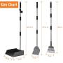 KOOLTAIL Dog Pooper Scooper Set - Tray and Spade and Rake - Adjustable 37.4 Inches Long Handle, Stainless Steel Heavy Duty Pet Waste Removal for Small Medium Large Dogs