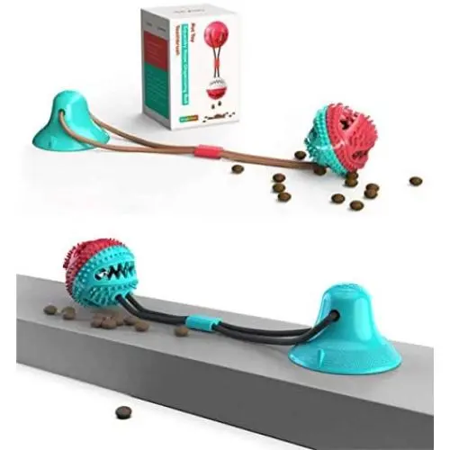 Dog Chew Toy Suction Cup Interactive Dog Toys Pet Molar Bite Toy Interactive Pull Rope Chew Rope with Squeaky Toys Ball, Dog Toothbrush Dog Toys for Aggressive Chewers (Red Blue) Dog Chew Toy Suction Cup Interactive Dog Toys Pet Molar Bite Toy Interactive Pull Rope Chew Rope with Squeaky Toys Ball, Dog Toothbrush Dog Toys for Aggressive Chewers (Red Blue)