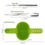 GAGILAND Dog Bath Scrubber Pet Grooming Shedding Brush Comb Soothing Massage Rubber Brushes for Dogs and Cats 2pcs