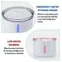 Hengu Cats Drinking Fountain, 2.5L Ultra Silent Water Fountain Dispenser for Cats, Kitten, Dogs, Pets with Night Light & Automatic Switch-Off Function (with 1 Packs of Carbon Filters)