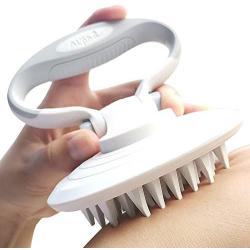 LECONG DELE Cat Grooming Brush Pet Bath Massage Brush Tool for Dogs and Cats with Short or Long Hair - Multi-Angle Adjustable Folding Grip for Shampooing & Deshedding