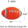 Football Dog Chew Toy, Squeaky Soft Latex Floating Bouncing Ball Pet Dog Toy for Small Medium Large Dog Interactive Toy