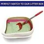 Snagle Paw Adjustable Cat Litter Scoop,Cat Scooper Metal,Non Stick Litter Scoop with Deep Shovel and Long Handle,No Bending Rust Resistant Cat Scoop Shovel for Sifting Kitty Cats Litter