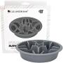 Leashboss Splash Mat, Skyrise Raised Feeder, Slow Bowl - XL Silicone Mat (Gray), Adjustable Elevated Dog Feeder 0 Adjust to 3 Heights, 8'', 11'', 14'', and 2-Cup Slow Bowl for Elevated Feeders