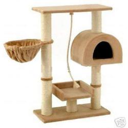 Go Pet Club Small Cat Tree Furniture Beige