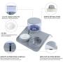 Facwxiao Food and Water Cat Water Dispenser, Suitable for Small and Medium Sized Pets, 1.8 Large Volume of Water