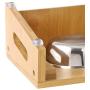 FEANDREA Raised Bowls, Bamboo Elevated Bowl Stand, 15° Tilt, Anti-Slip Design, with 2 Removable Stainless Steel Bowls, 3.9 Inches, for Small Dog, Cat, Natural UPRB001N01