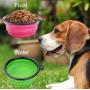 JPs Exchange Collapsible Dog Bowl, Portable and Foldable with Caribiner Clip for Travel (4 Pack)