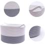 Morezi Cotton Rope Round Dog Toy Basket with Handle, Large Dog bin - Perfect for organizing pet Toys, Blankets, leashes
