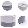 Morezi Cotton Rope Round Dog Toy Basket with Handle, Large Dog bin - Perfect for organizing pet Toys, Blankets, leashes