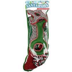 Santa Paws Christmas Dog Toys | 8 Piece Set Dog Christmas Stocking Filled with Dog Toys for All Dogs | Includes Soft Fabric Oxford Dog Toys, Rope Toys, and More (FF8884)