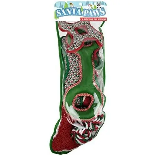 Santa Paws Christmas Dog Toys | 8 Piece Set Dog Christmas Stocking Filled with Dog Toys for All Dogs | Includes Soft Fabric Oxford Dog Toys, Rope Toys, and More (FF8884) Santa Paws Christmas Dog Toys | 8 Piece Set Dog Christmas Stocking Filled with Dog Toys for All Dogs | Includes Soft Fabric Oxford Dog Toys, Rope Toys, and More (FF8884)