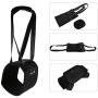 Tnfeeon Safety Portable Black Dog Support Harness, Lifting Assist Rehabilitation Harness with Handle for Canines Aid