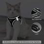 Dog and Cat Universal Harness with Leash - Cat Harness Escape Proof - Adjustable Reflective Step in Dog Harness for Small Dogs Medium Dogs - Soft Mesh Comfort Fit No Pull No Choke (XS, Black)