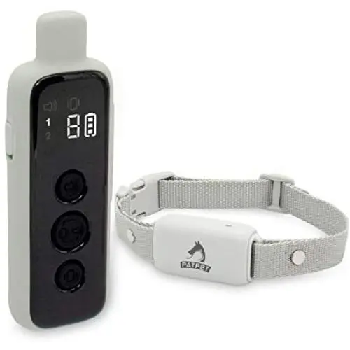 PATPET Dog-Training-Collars It is Remote-Waterproof-Rechargeable with 3 Training-Modes-Beep-Vibration-Beep-Vibra-Mode-8-Levels and No Shock 1000 Feet Range, for Small-Medium-Large-Dogs(8-120 Lbs) PATPET Dog-Training-Collars It is Remote-Waterproof-Rechargeable with 3 Training-Modes-Beep-Vibration-Beep-Vibra-Mode-8-Levels and No Shock 1000 Feet Range, for Small-Medium-Large-Dogs(8-120 Lbs)