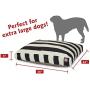 Black Vertical Stripe Medium Rectangle Indoor Outdoor Pet Dog Bed With Removable Washable Cover By Majestic Pet Products