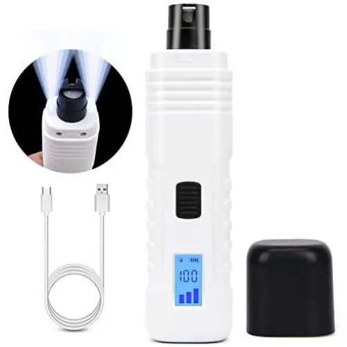 Ceenwes Dog Nail Grinder with LED Display & Light 3-Speed Rechargeable Painless Paws Grooming Trimmer Pet Nail Trimmer for Small Medium Large Dogs Cats Ceenwes Dog Nail Grinder with LED Display & Light 3-Speed Rechargeable Painless Paws Grooming Trimmer Pet Nail Trimmer for Small Medium Large Dogs Cats